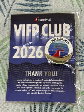 Carnival Sunshine VIFP CLUB 2026 Cruise Pin VIFP Platinum Diamond Gift